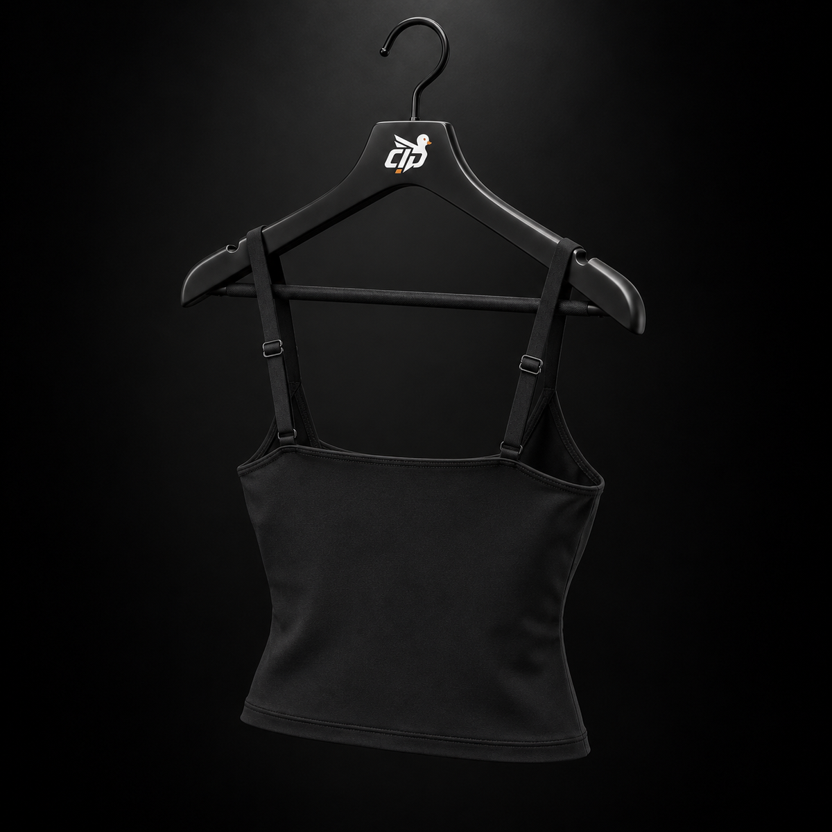 Gymshark Training Shelf Cami Tank Black, vista trasera — Crazy!Duck Hype