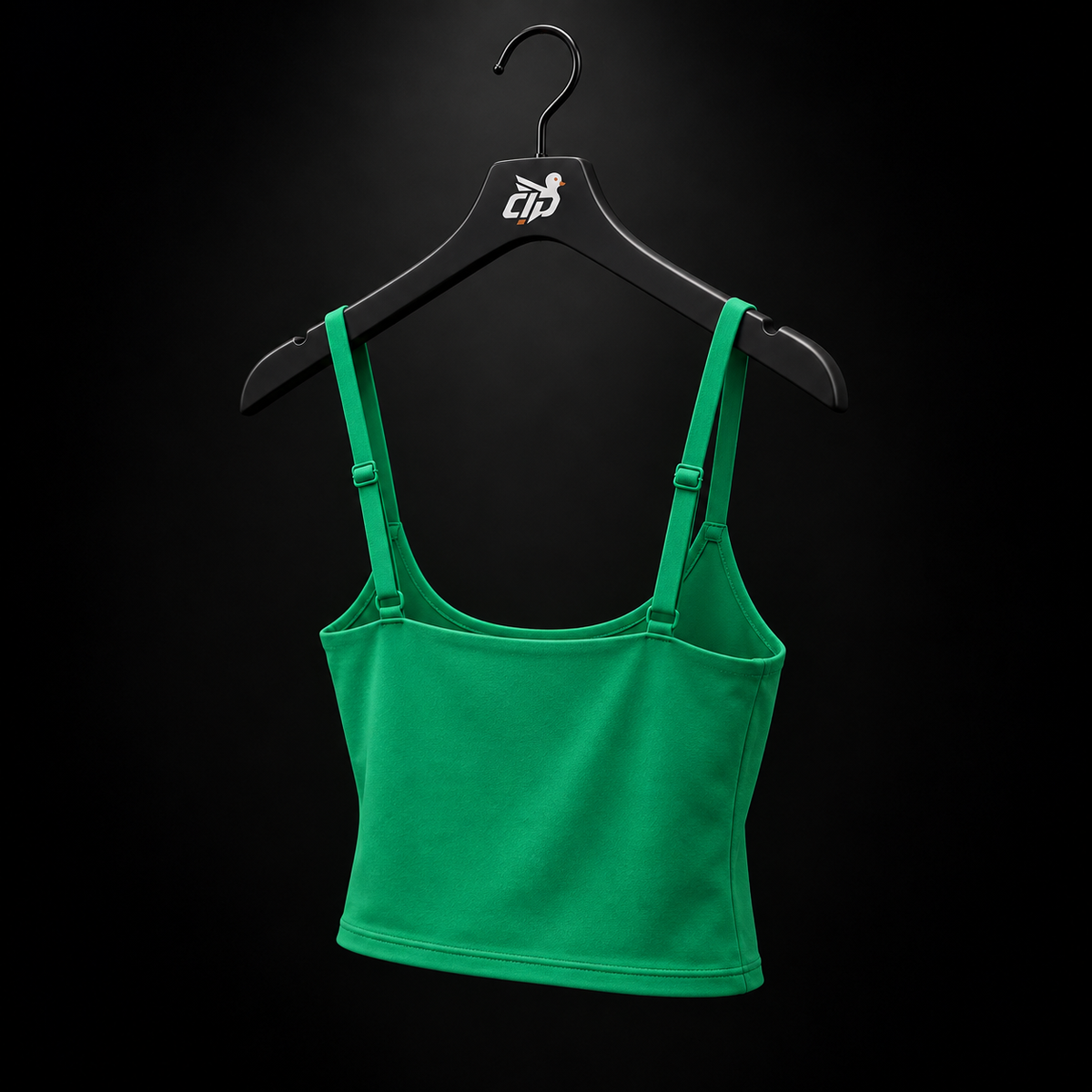 Gymshark Training Shelf Cami Tank Track Green, vista trasera — Crazy!Duck Hype