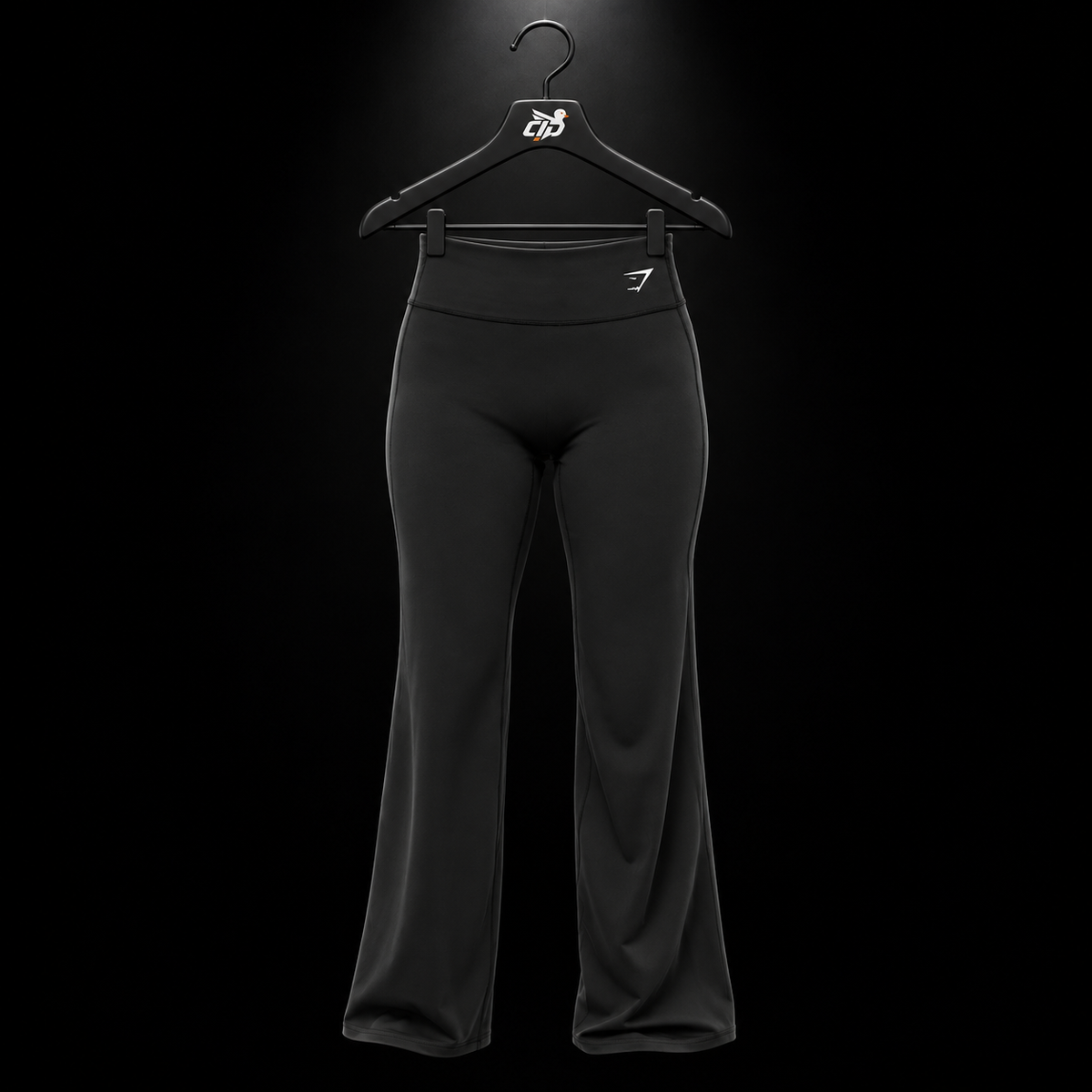 Gymshark Training Straight Leg Regular Leggings Black, vista frontal — Crazy!Duck Hype