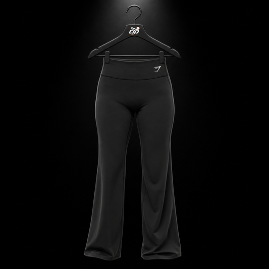 Gymshark Training Straight Leg Regular Leggings Black, vista frontal — Crazy!Duck Hype