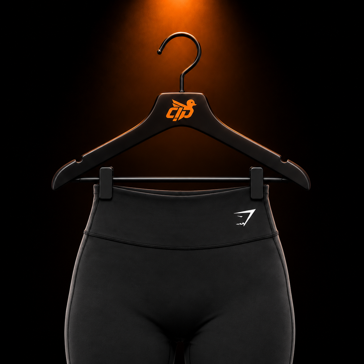 Gymshark Training Straight Leg Regular Leggings Black con presentación de producto — Crazy!Duck Hype