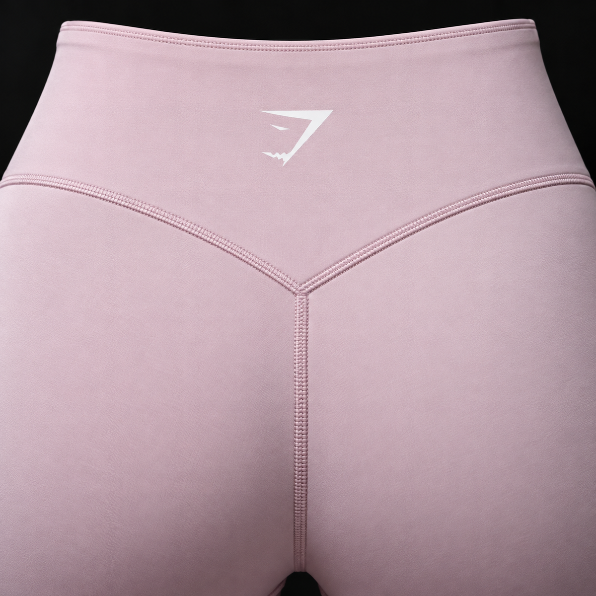 Gymshark Training Straight Leg Regular Leggings Haze Pink, detalle de pretina y ajuste — Crazy!Duck Hype