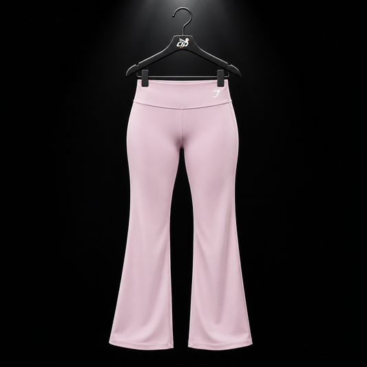 Gymshark Training Straight Leg Regular Leggings Haze Pink, vista frontal — Crazy!Duck Hype