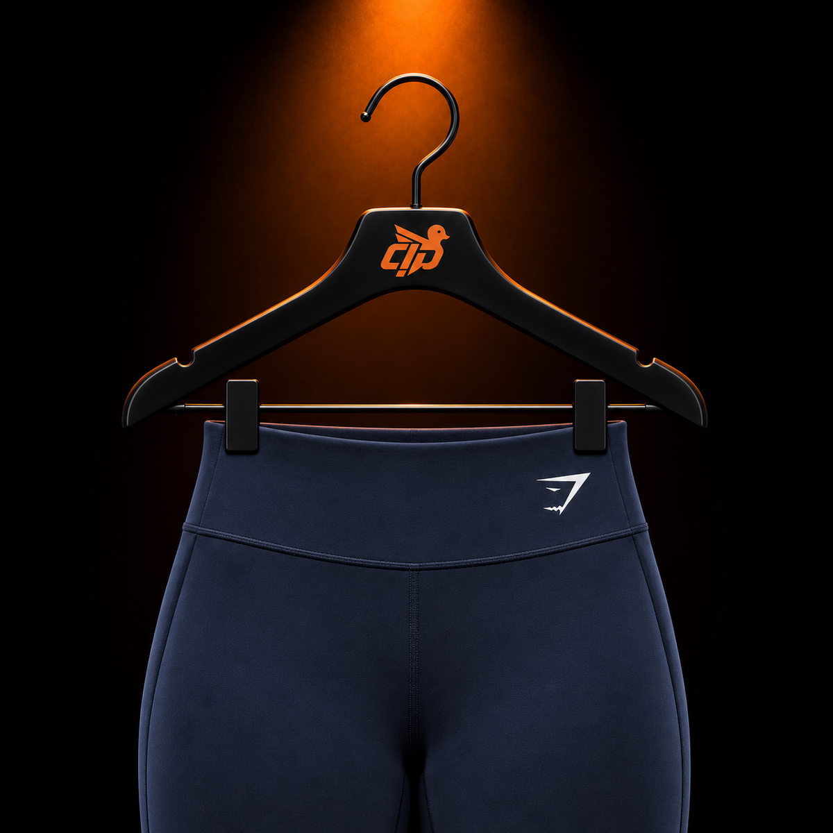 Gymshark Training Straight Leg Regular Leggings Heavy Blue con presentación de producto — Crazy!Duck Hype