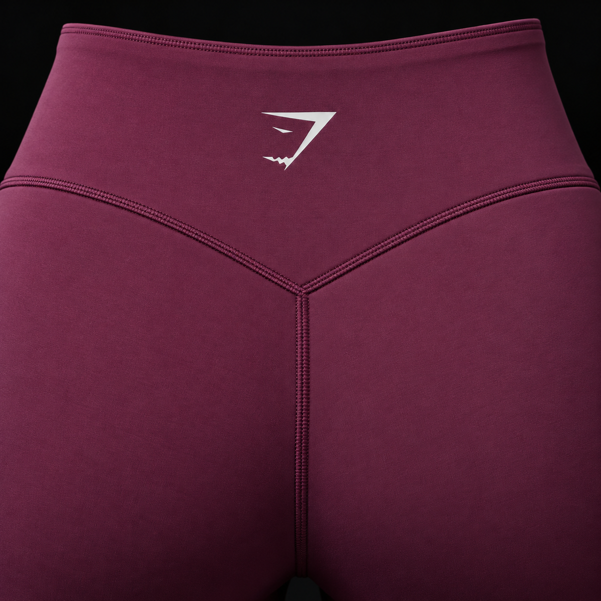 Gymshark Training Straight Leg Regular Leggings Strength Pink, detalle de logo y material — Crazy!Duck Hype