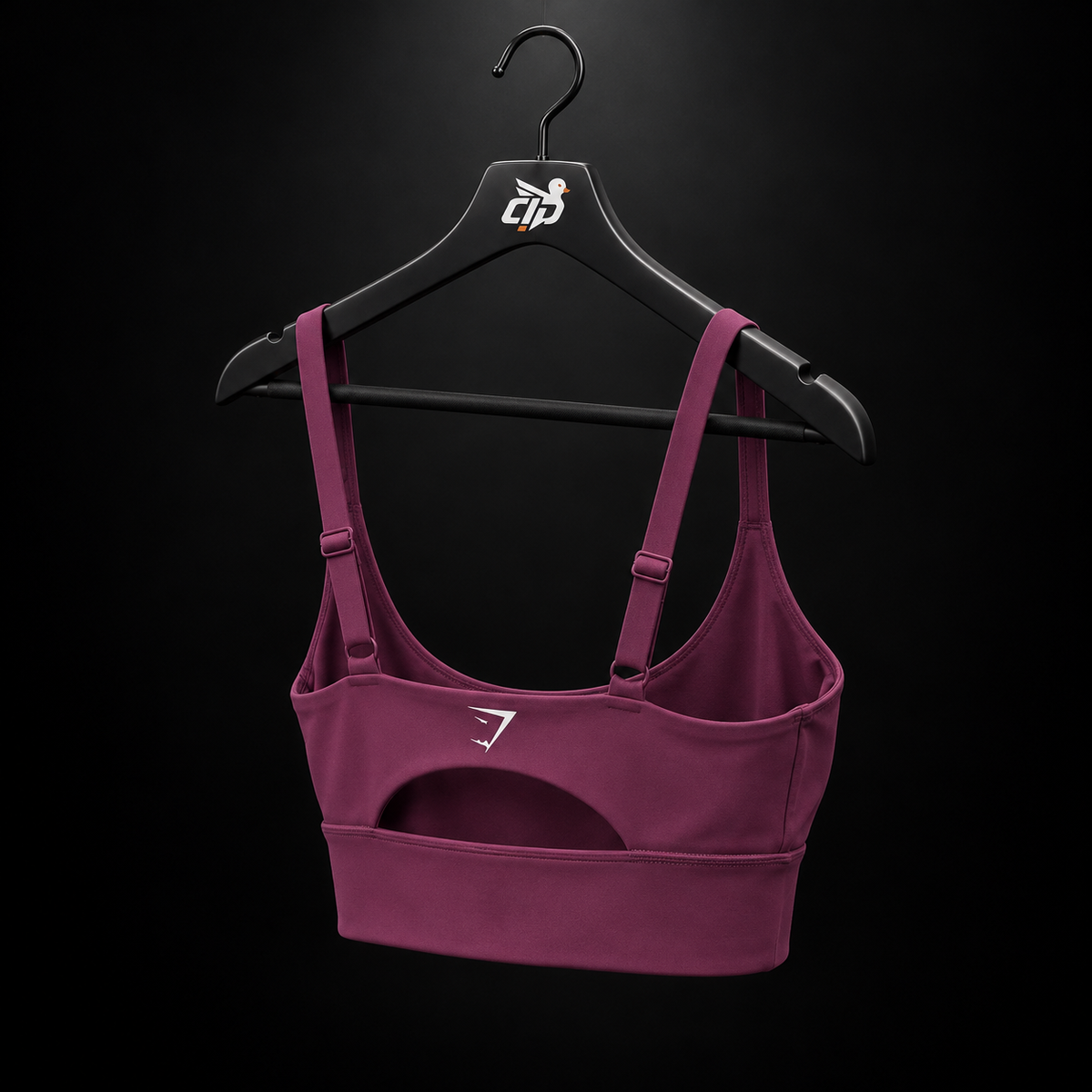 Gymshark Twist Front Sports Bra Strength Pink, vista trasera — Crazy!Duck Hype