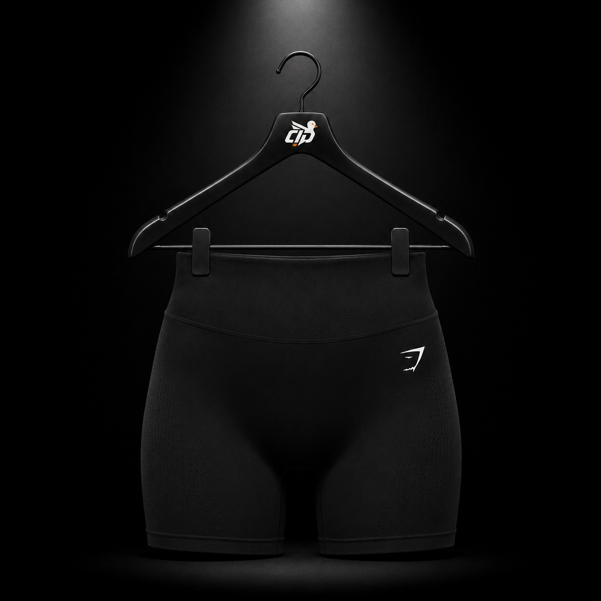Gymshark Vital Sculpt Seamless Short Black, vista frontal — Crazy!Duck Hype