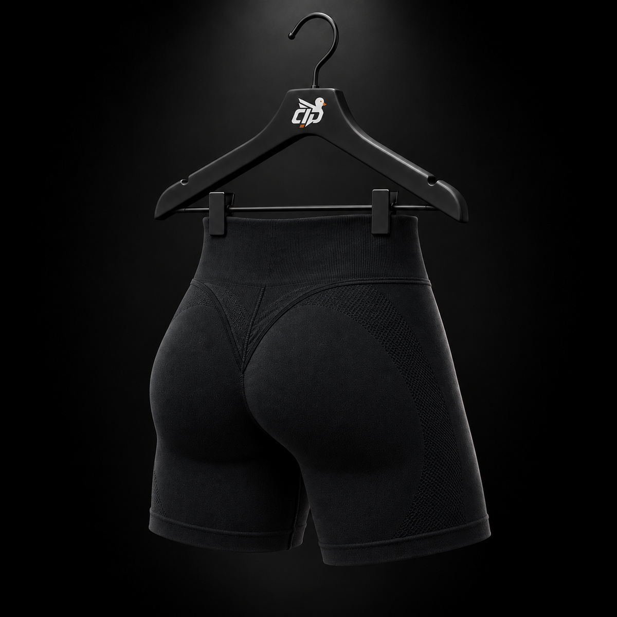 Gymshark Vital Sculpt Seamless Short Black, vista trasera — Crazy!Duck Hype