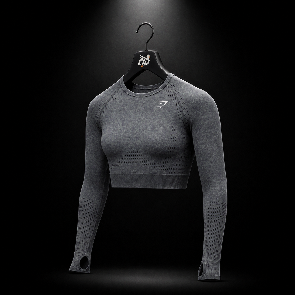 Gymshark Vital Seamless 2.0 Crop Top Grey, vista alterna — Crazy!Duck Hype