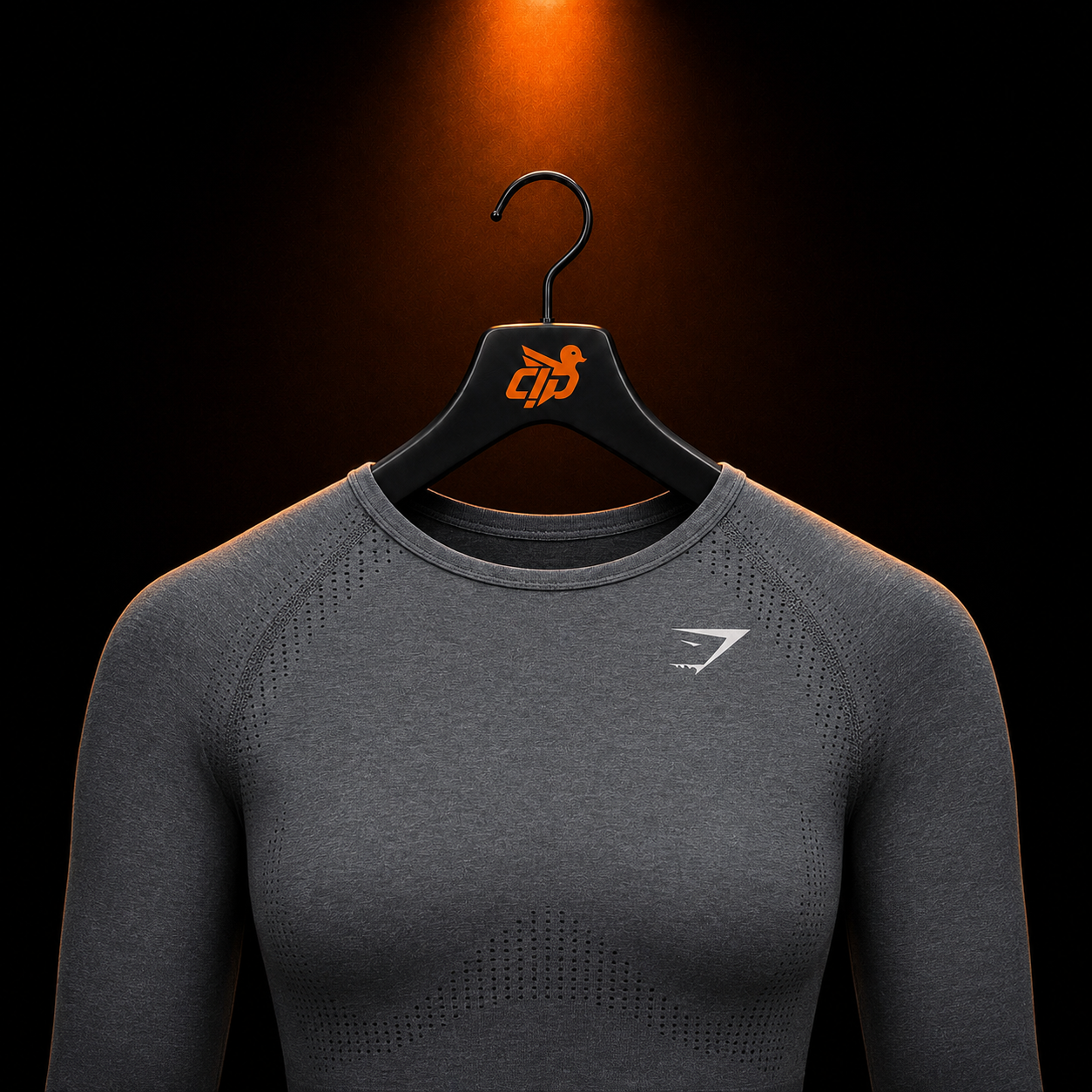 Gymshark Vital Seamless 2.0 Crop Top Grey con presentación de producto — Crazy!Duck Hype