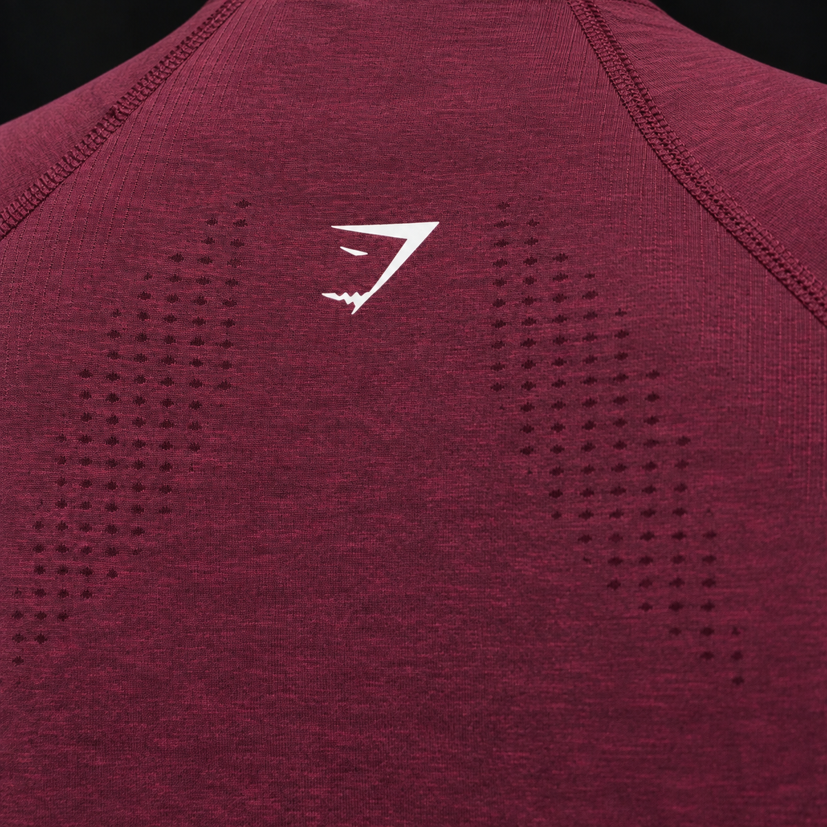 Gymshark Vital Seamless Midi Zip 2.0 Pullover Strength Pink/Marl, detalle de cierre y cuello — Crazy!Duck Hype