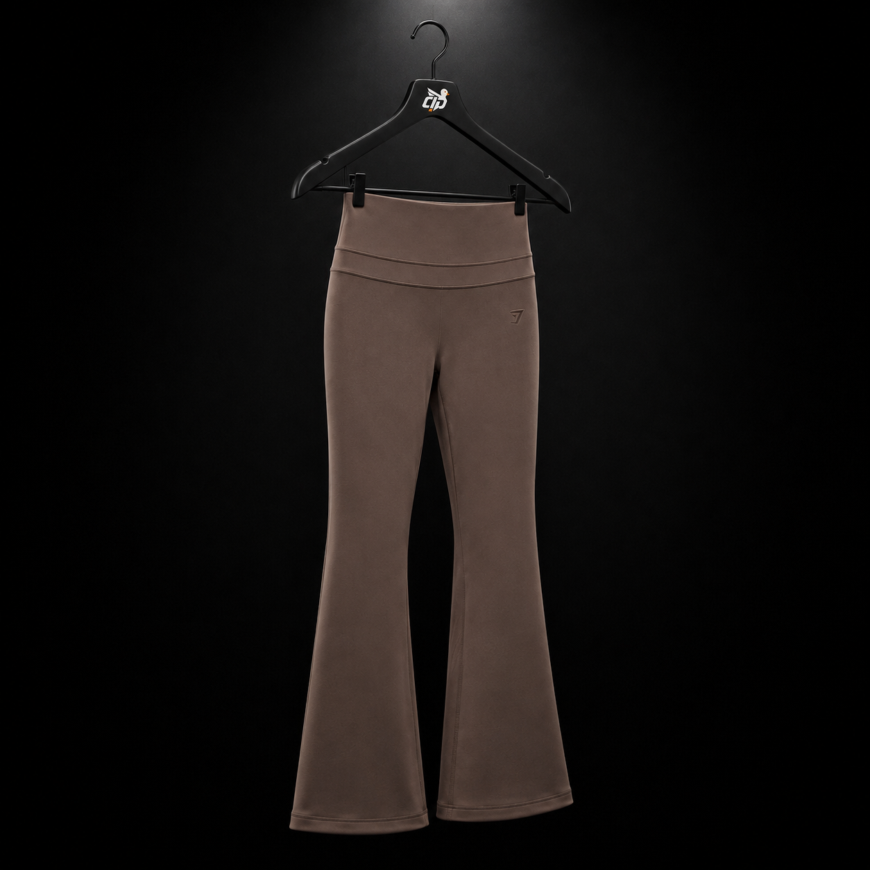 Gymshark Whitney Flared Leggings Soft Brown, vista completa — Crazy!Duck Hype