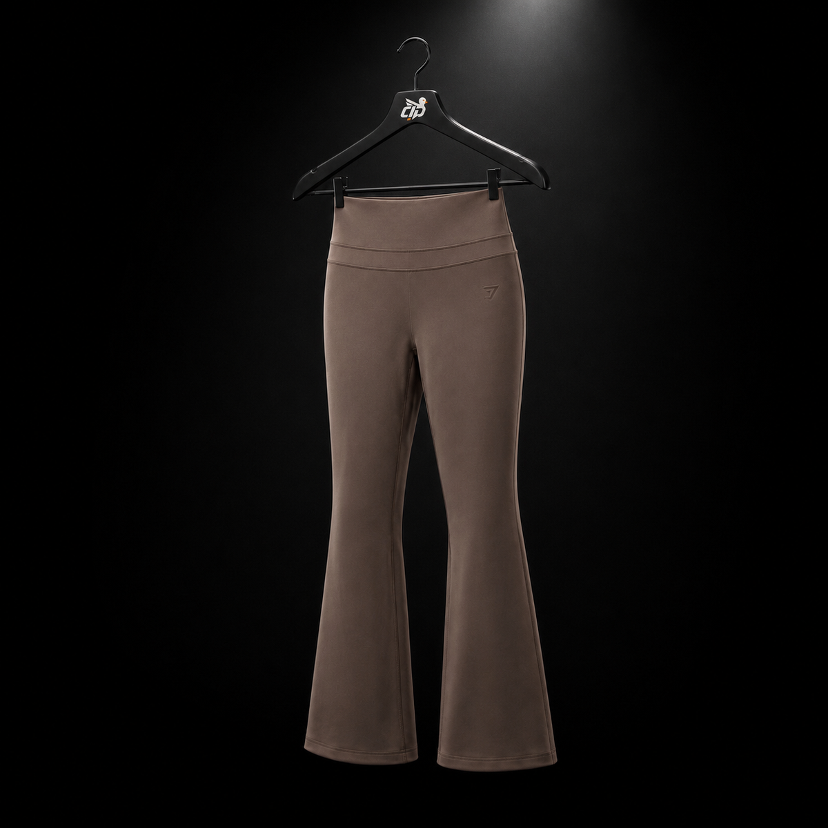 Gymshark Whitney Flared Leggings Soft Brown, vista trasera — Crazy!Duck Hype