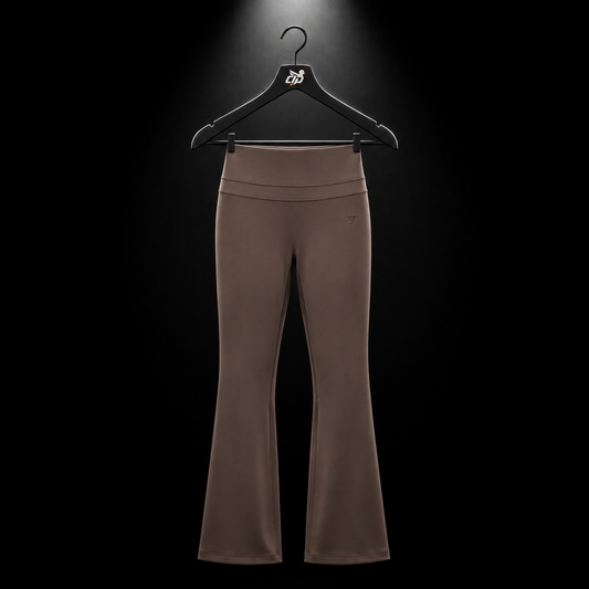Gymshark Whitney Leggings Soft Brown, vista frontal — Crazy!Duck Hype