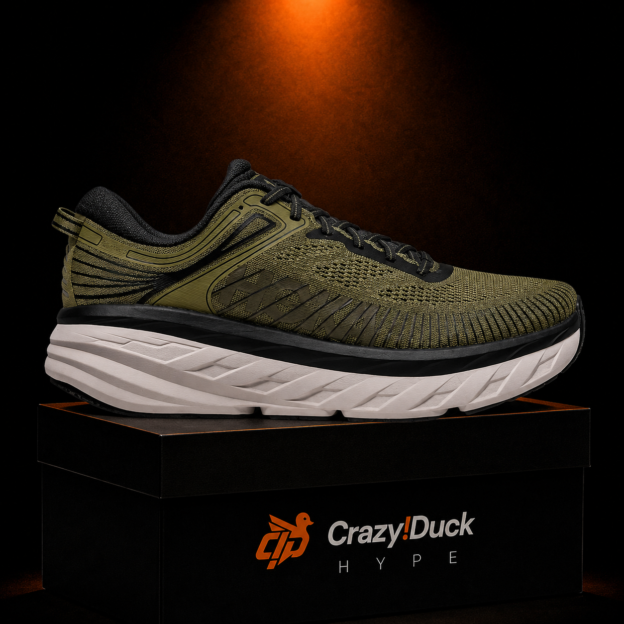 Hoka Bondi 7 Black Brown con empaque — Crazy!Duck Hype