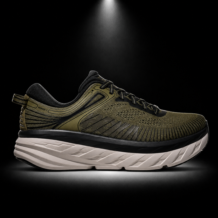 Hoka Bondi 7 Black Brown, vista lateral — Crazy!Duck Hype