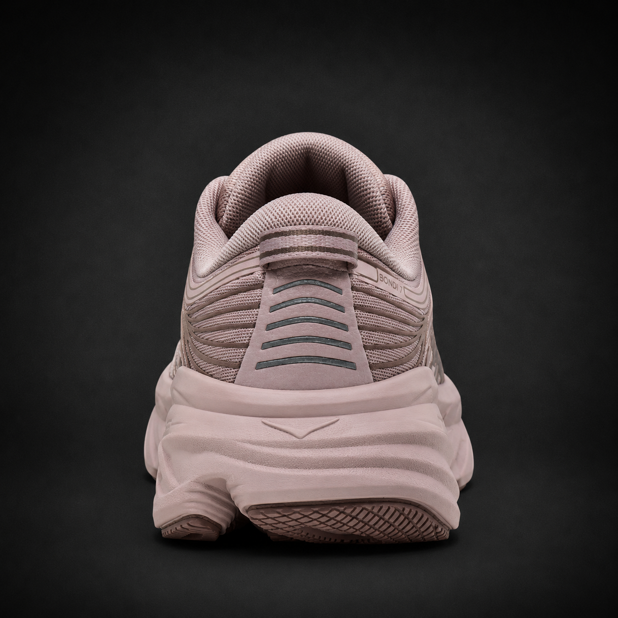 Hoka Bondi 7 Date Sugar Syrup, vista trasera — Crazy!Duck Hype