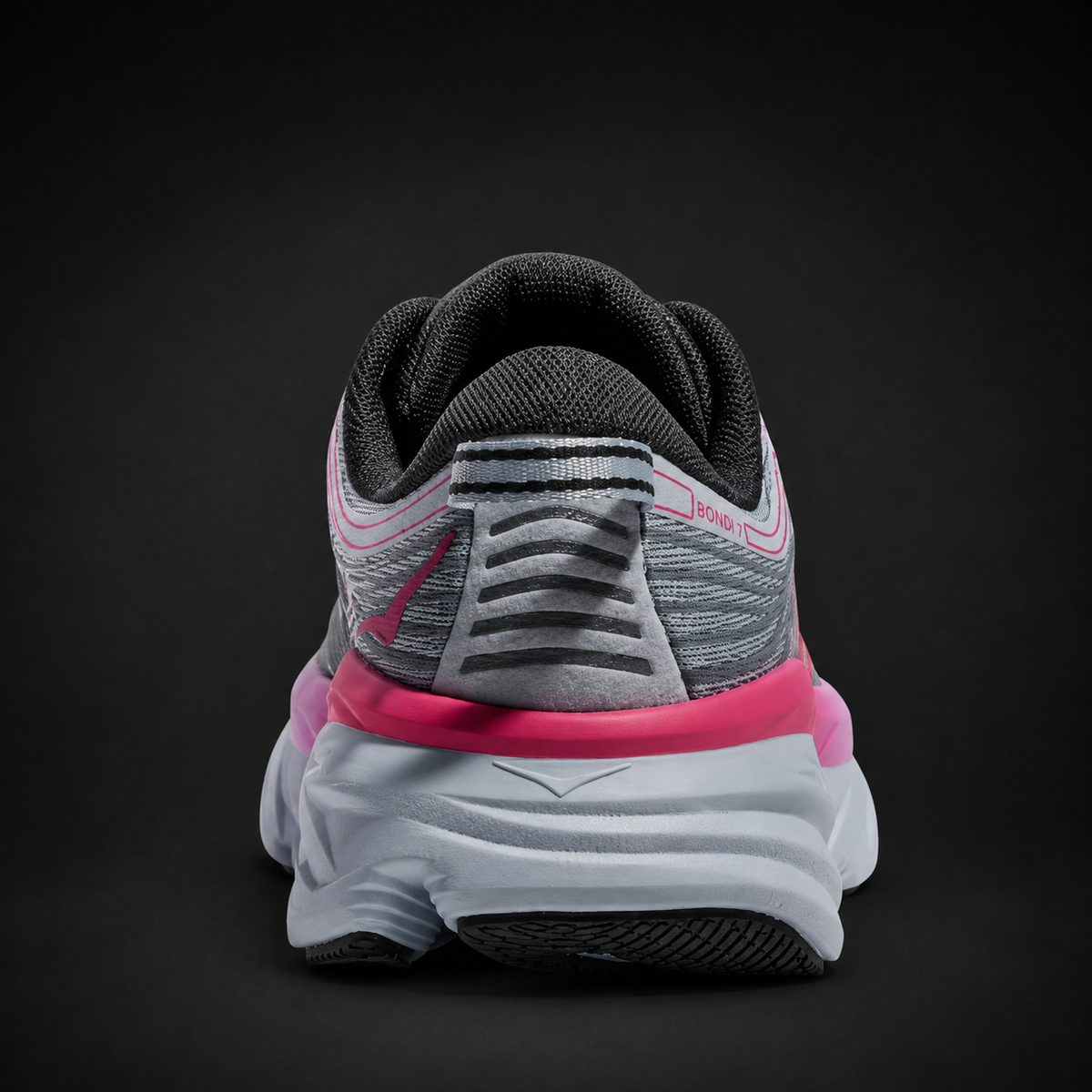 Hoka Bondi 7 Mineral Blue, vista trasera — Crazy!Duck Hype