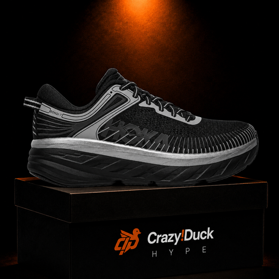 Hoka Bondi 7 "Silver Black"