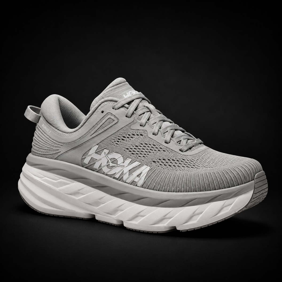 Hoka Bondi 7 White Harbor Mist, vista frontal — Crazy!Duck Hype