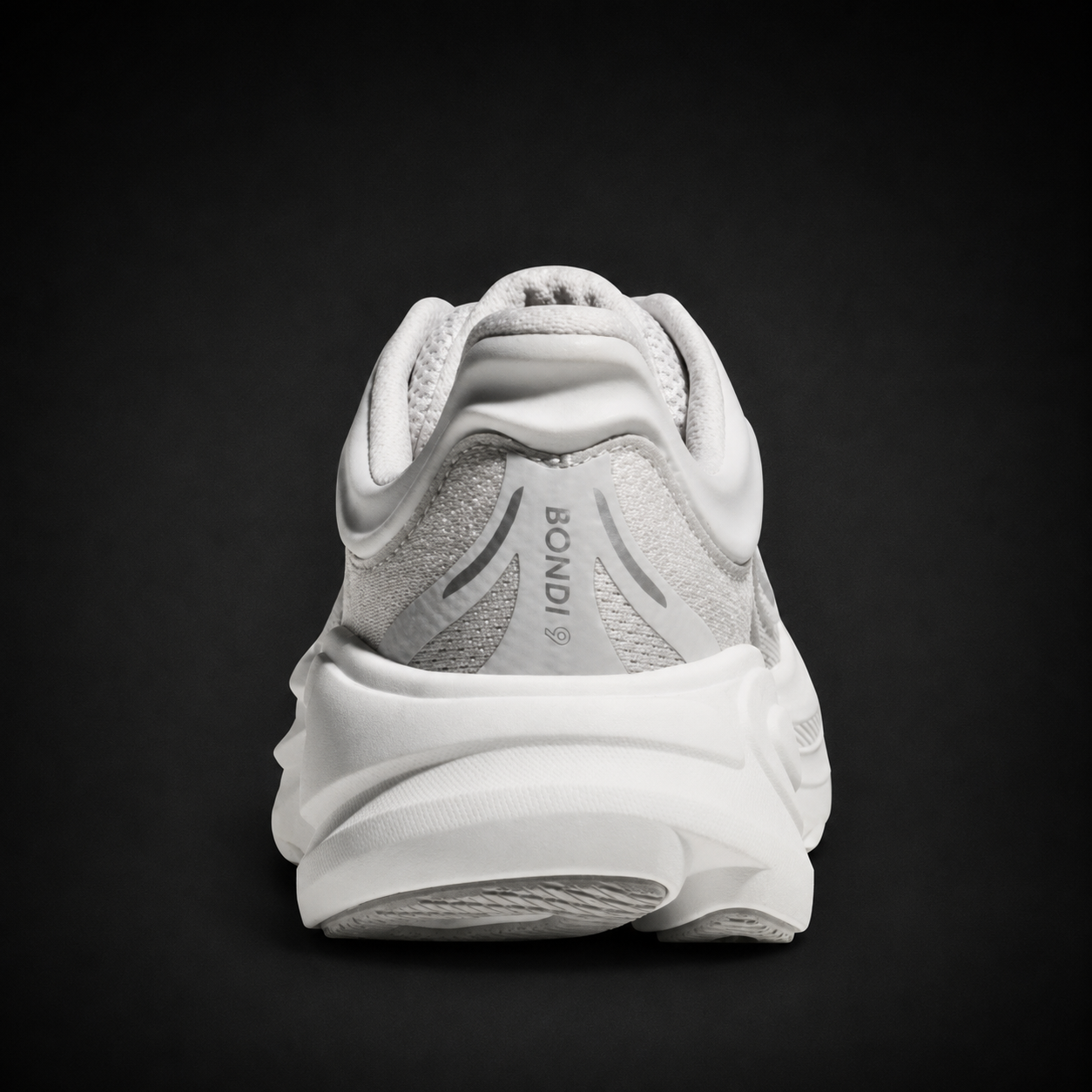 Hoka Bondi 9 Stardust Silver, vista trasera — Crazy!Duck Hype