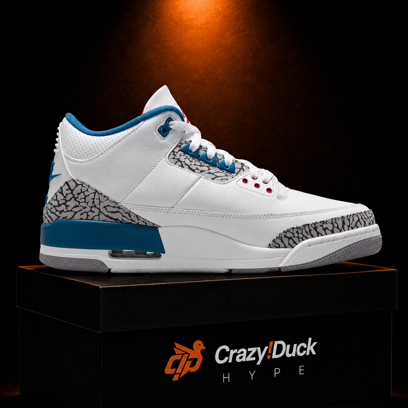 Jordan 3 Retro Royal Blue con empaque — Crazy!Duck Hype