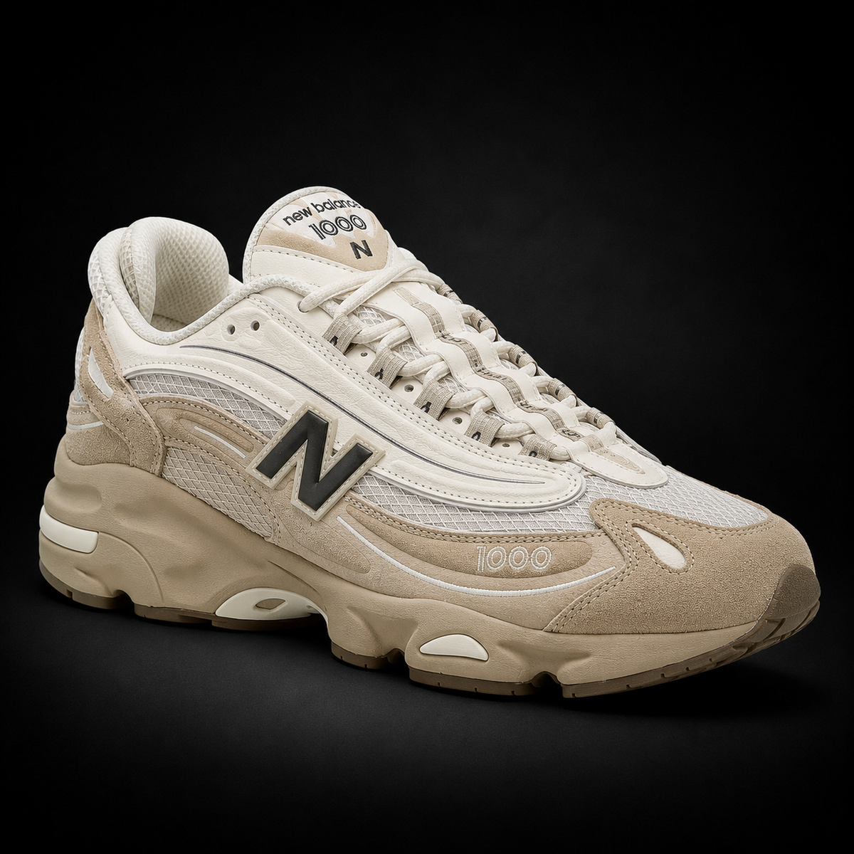 New Balance 1000 Incense Black, vista frontal — Crazy!Duck Hype