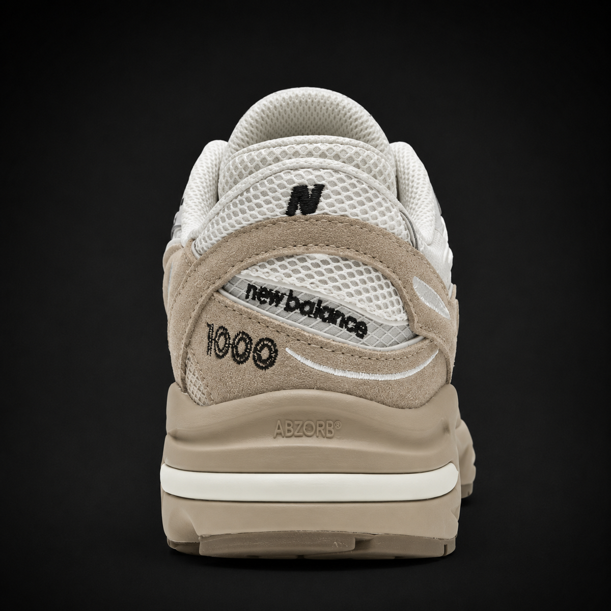 New Balance 1000 Incense Black, vista trasera — Crazy!Duck Hype