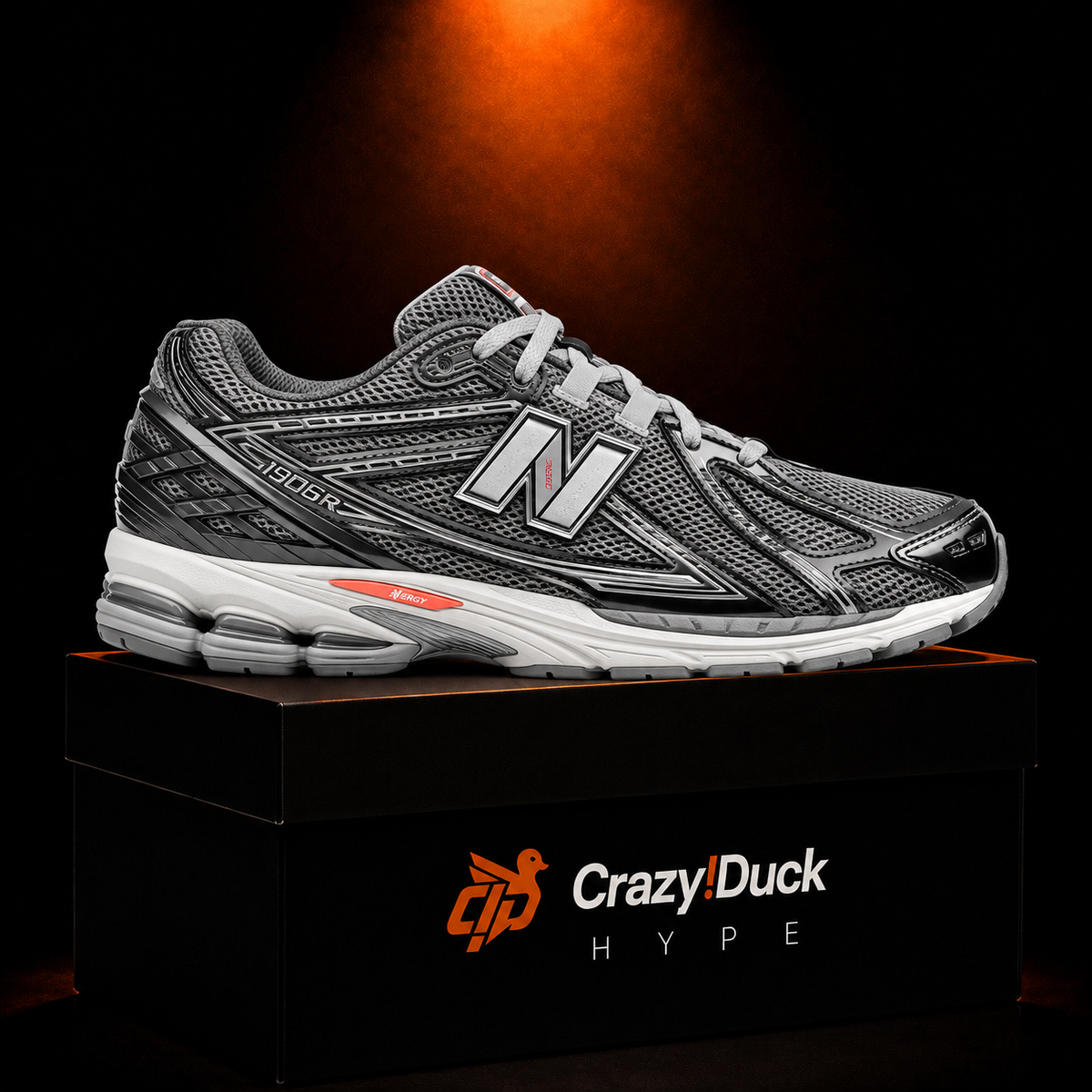 New Balance 1906R Black Metallic Grey Urgent Red con empaque — Crazy!Duck Hype