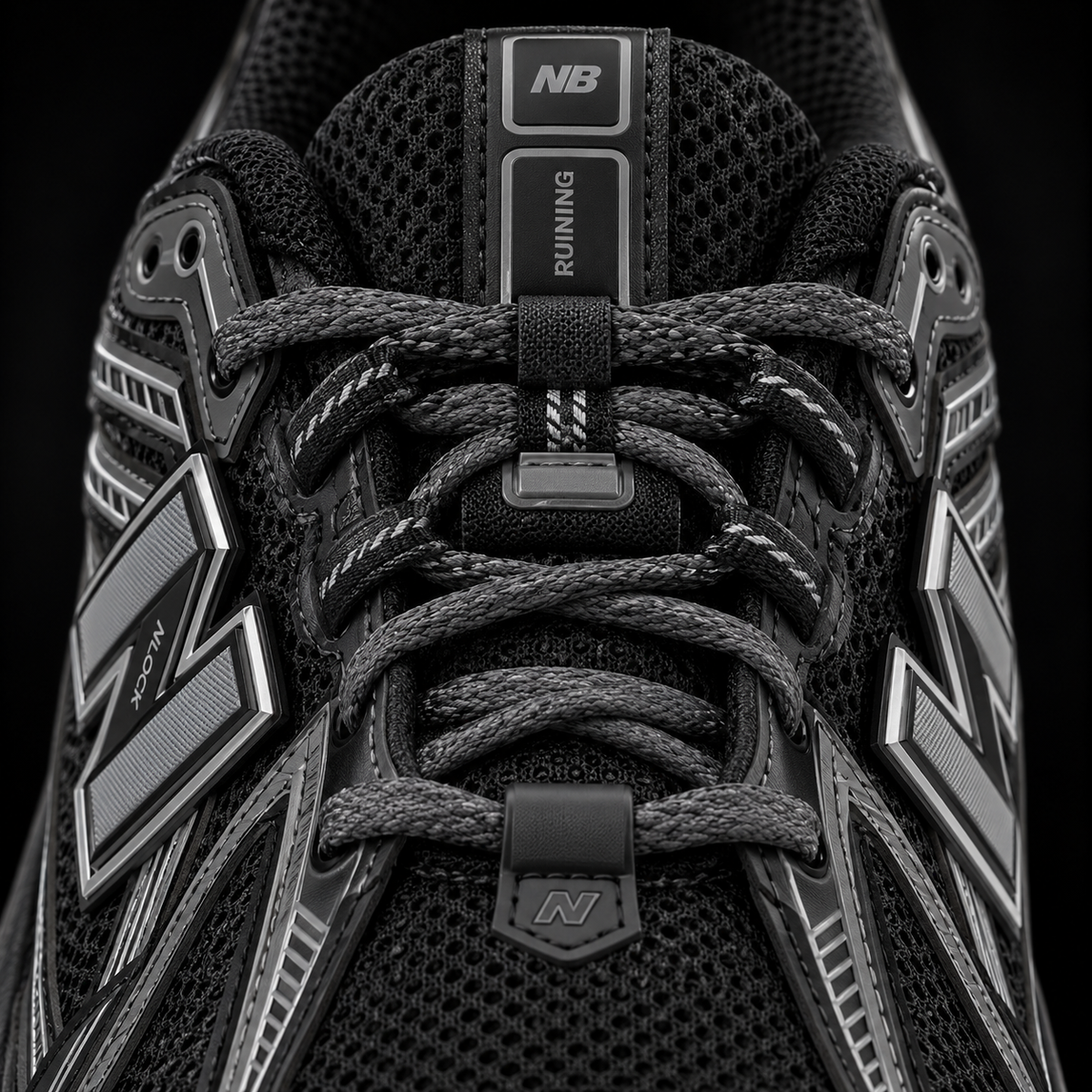 New Balance 1906R Black Phantom, detalle de agujetas — Crazy!Duck Hype