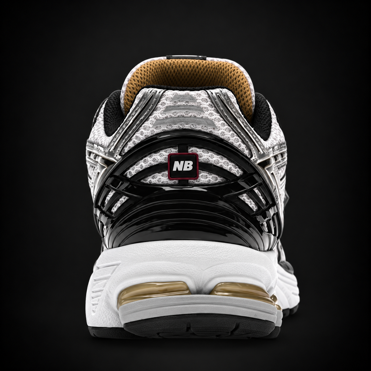 New Balance 1906R Metallic Silver Gold, vista trasera — Crazy!Duck Hype