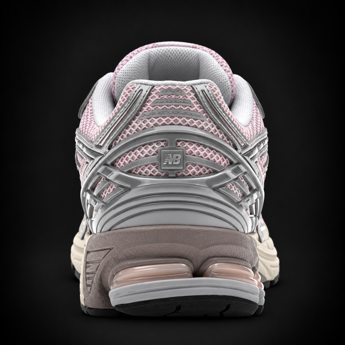 New Balance 1906R Rose Sugar Silver Metallic, vista trasera — Crazy!Duck Hype