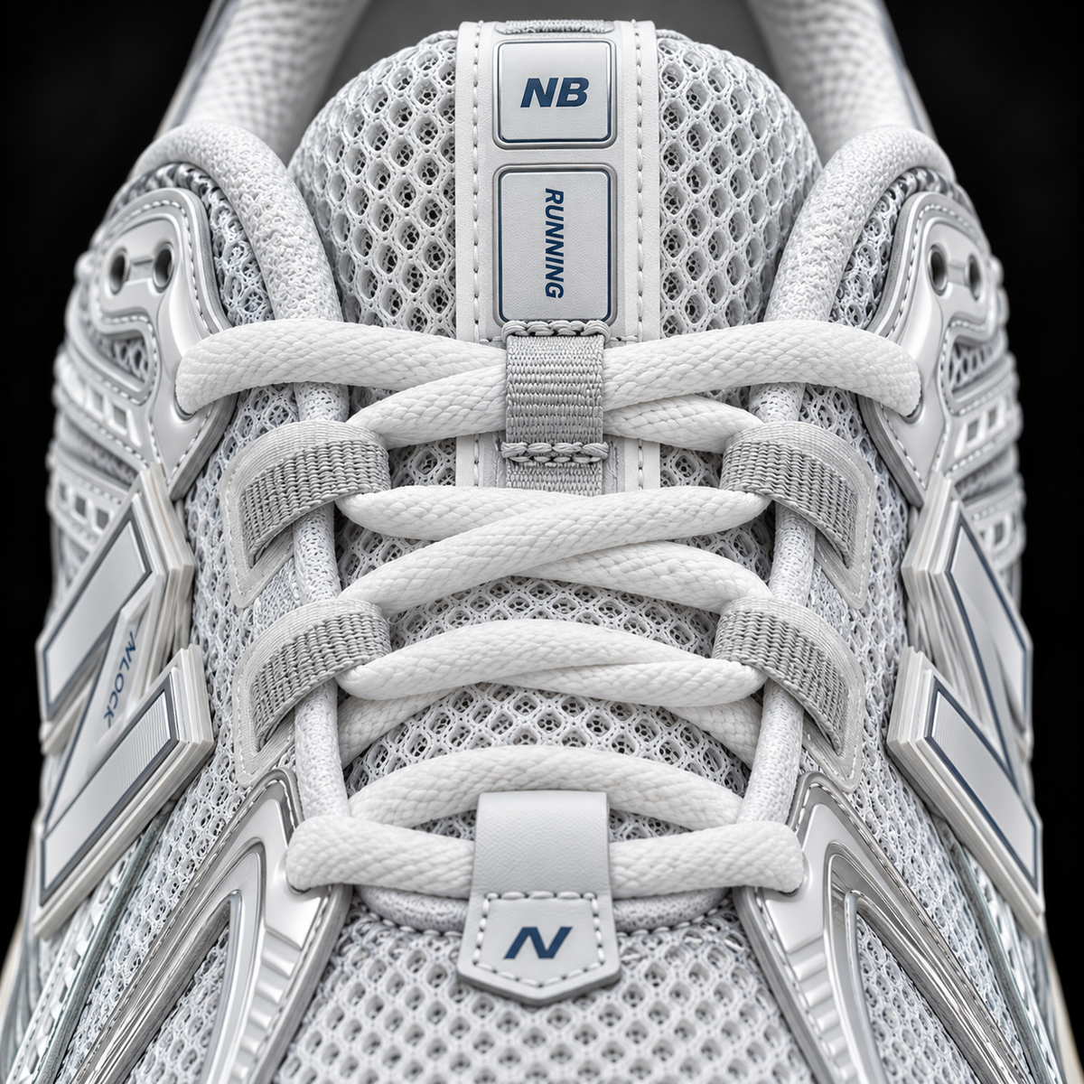 New Balance 1906R White Team Royal, detalle de agujetas — Crazy!Duck Hype
