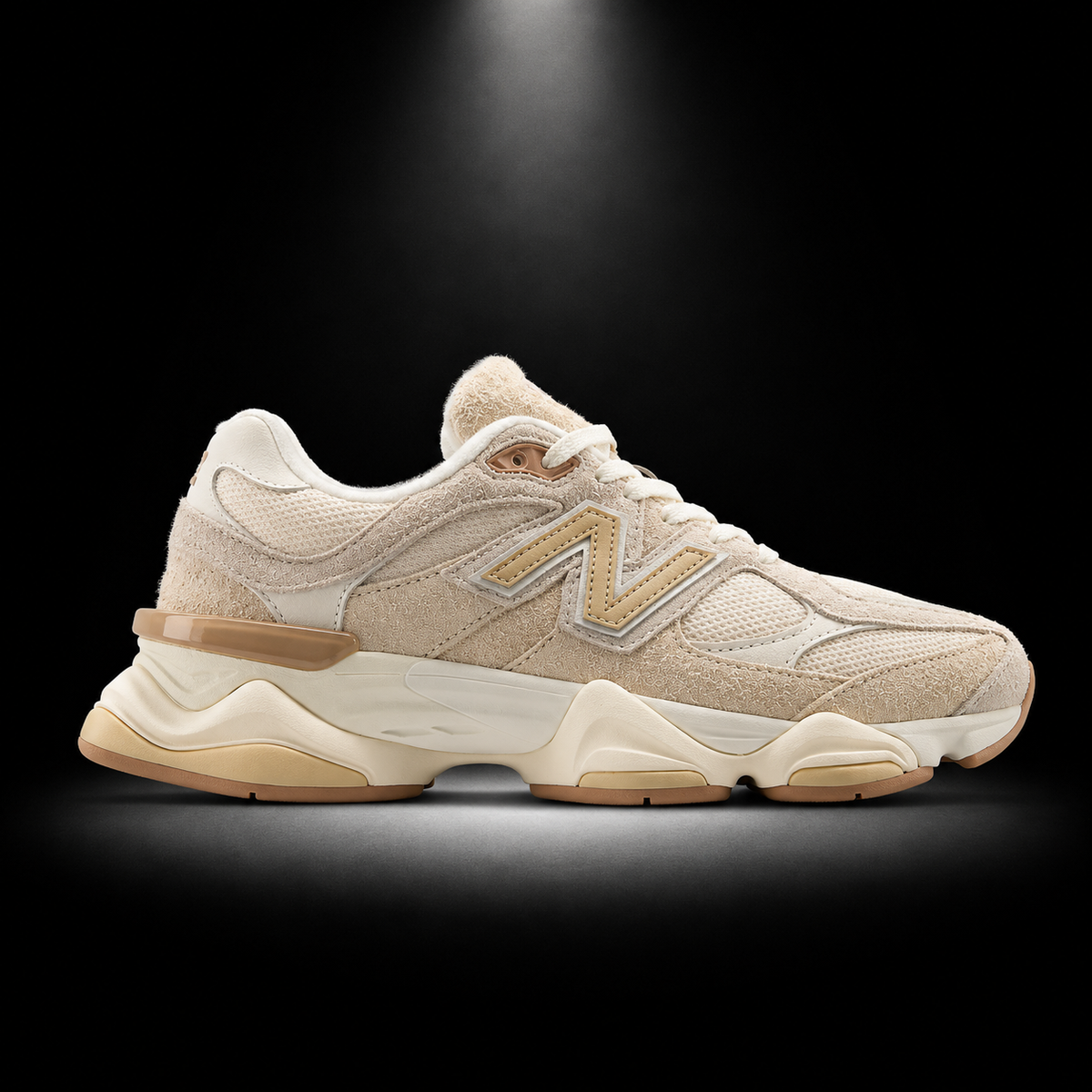 New Balance 9060 Bisque Sea Salt, vista lateral — Crazy!Duck Hype