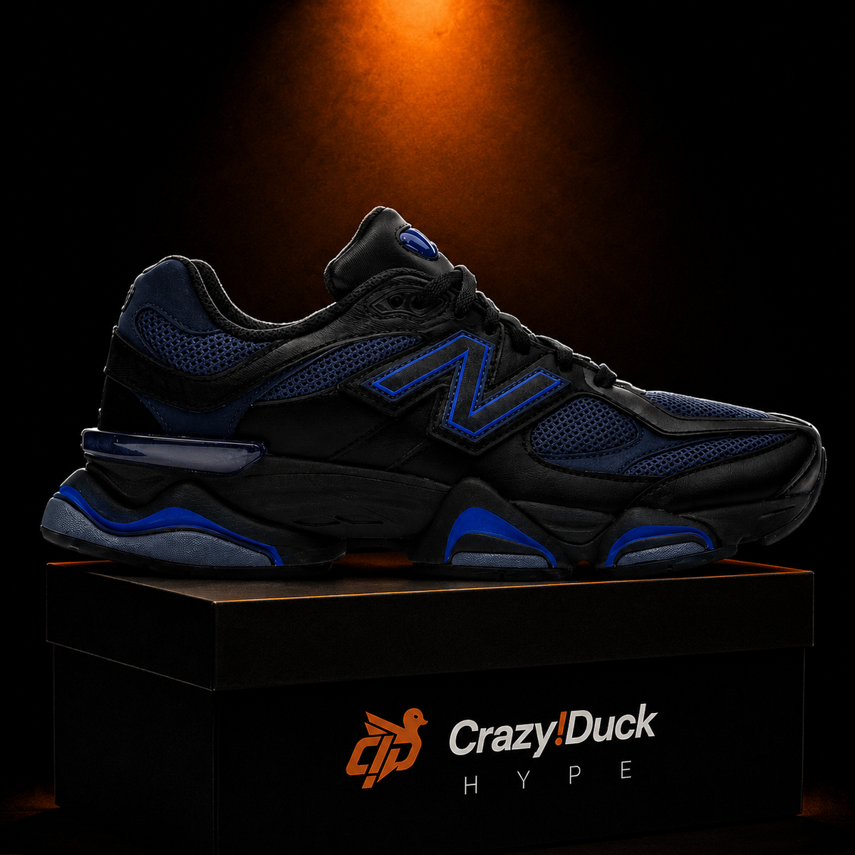 New Balance 9060 Black Indigo con empaque — Crazy!Duck Hype
