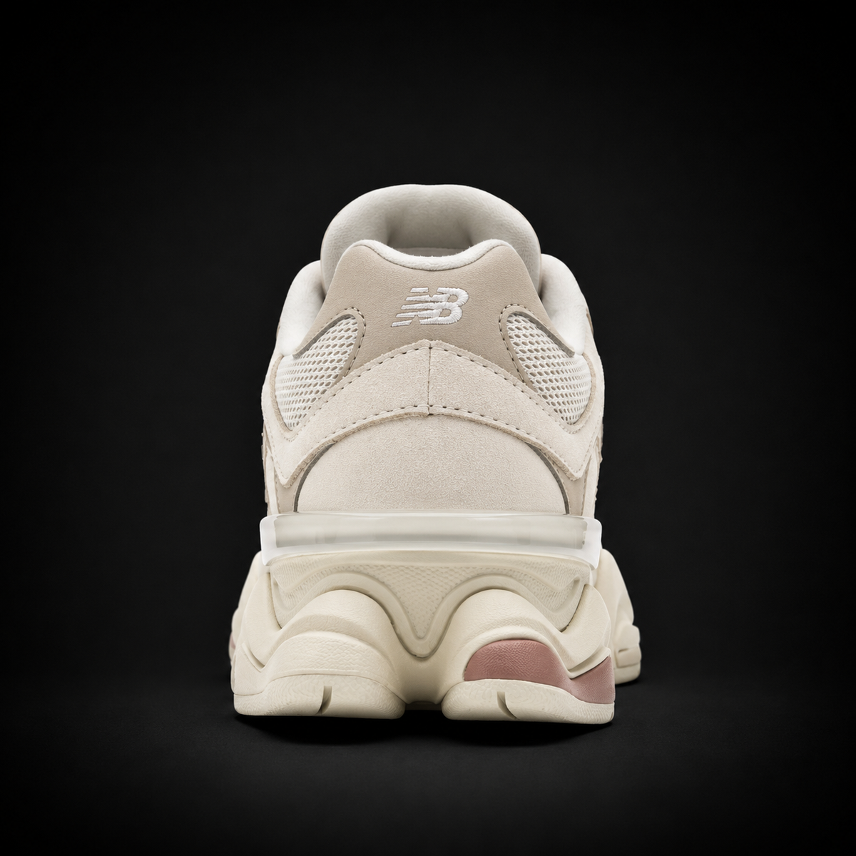 New Balance 9060 Bone Sparrow, vista trasera — Crazy!Duck Hype