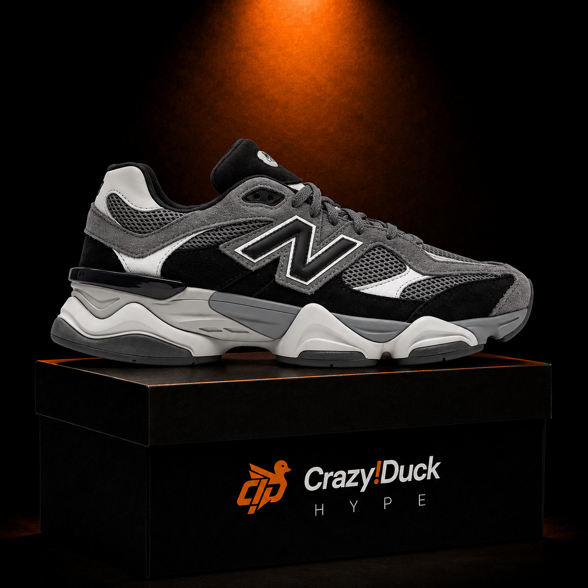 New Balance 9060 Castlerock Black con empaque — Crazy!Duck Hype