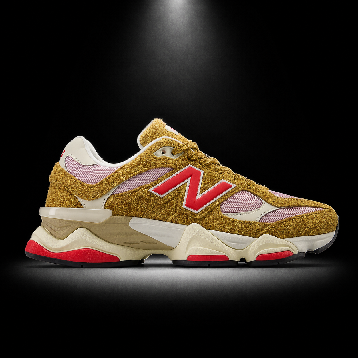 New Balance 9060 Great Plains True Red, vista lateral — Crazy!Duck Hype