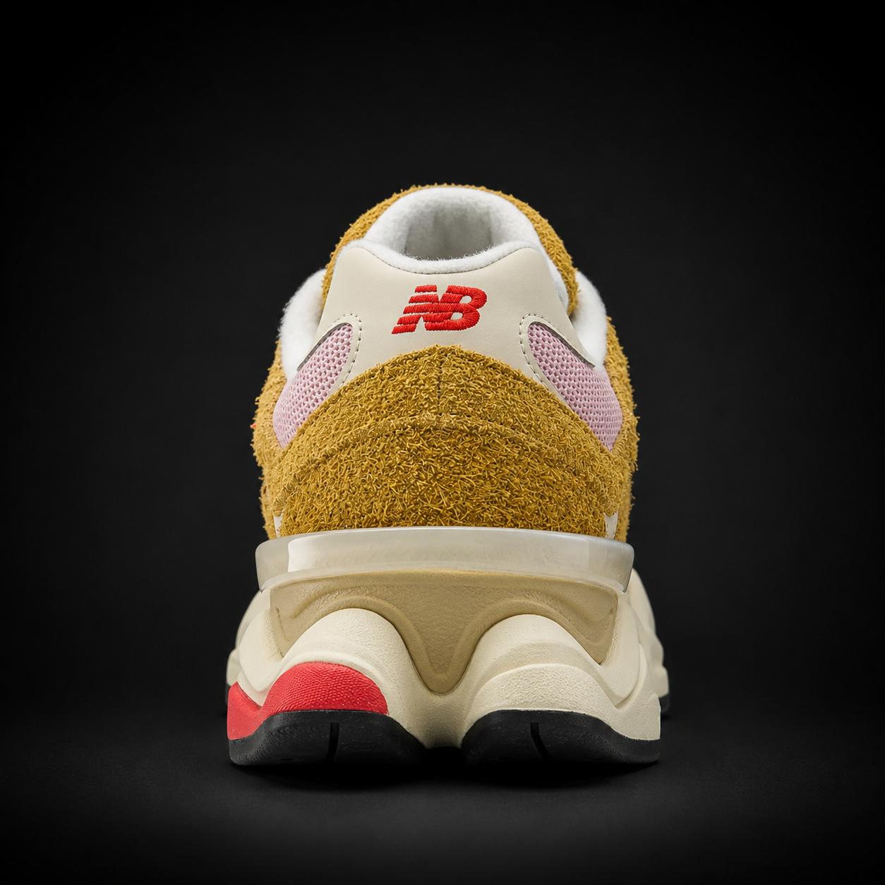 New Balance 9060 Great Plains True Red, vista trasera — Crazy!Duck Hype