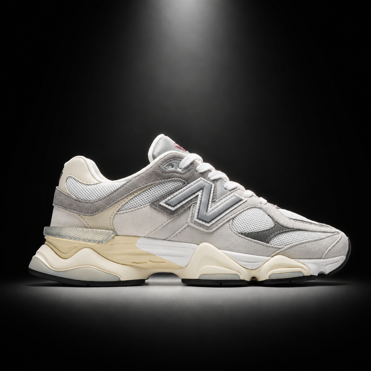 New Balance 9060 Grey, vista lateral — Crazy!Duck Hype