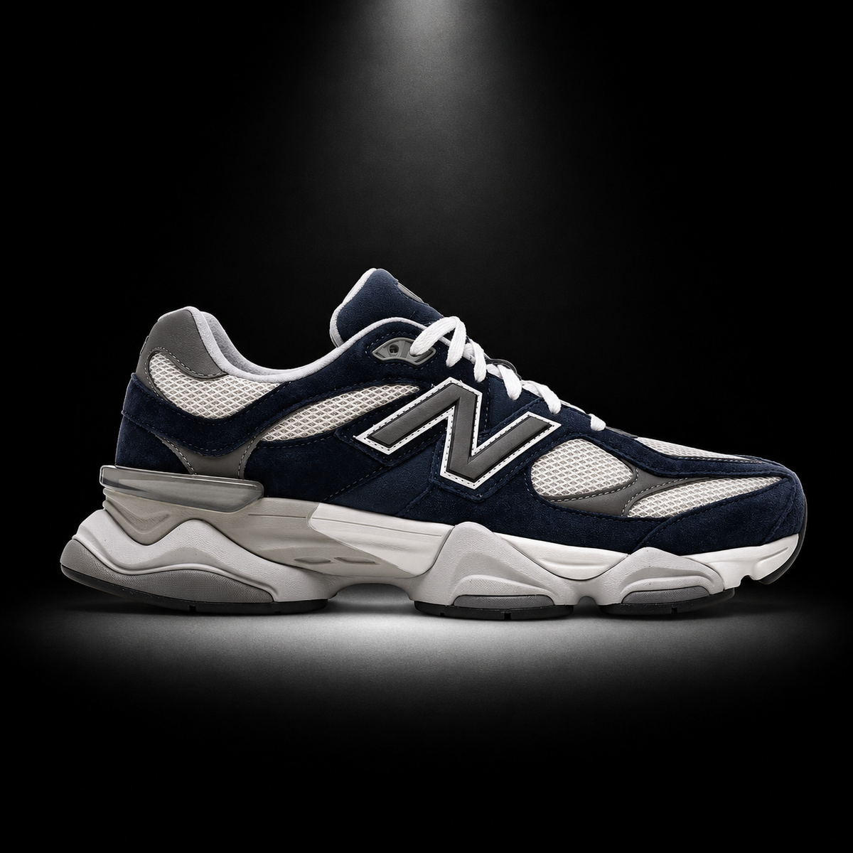 New Balance 9060 Natural Indigo, vista lateral — Crazy!Duck Hype
