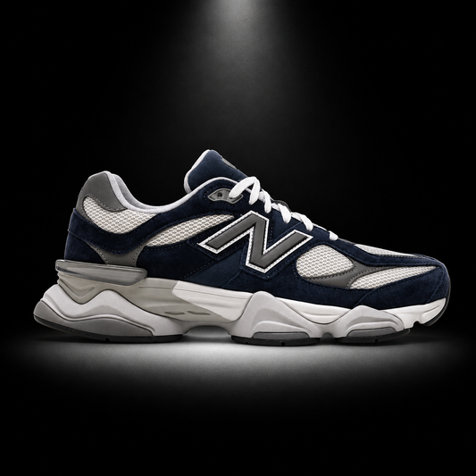 New Balance 9060 Natural Indigo, vista lateral — Crazy!Duck Hype