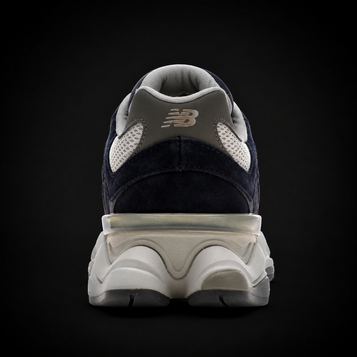 New Balance 9060 Natural Indigo, vista trasera — Crazy!Duck Hype