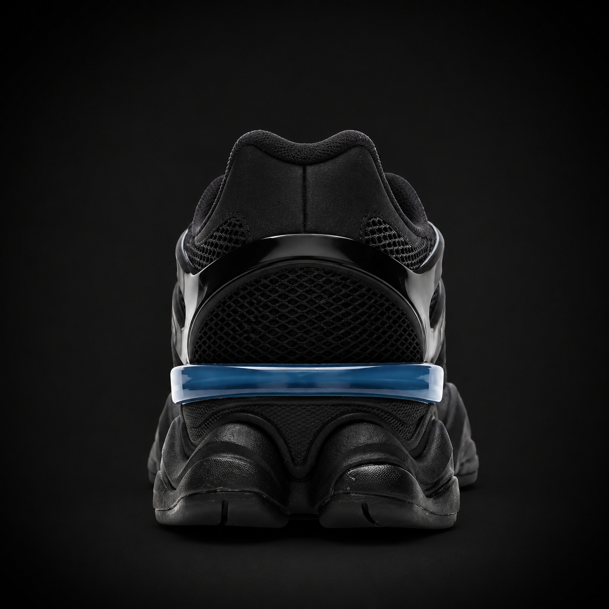 New Balance 9060 Navy Blue Black Gradient, vista trasera — Crazy!Duck Hype