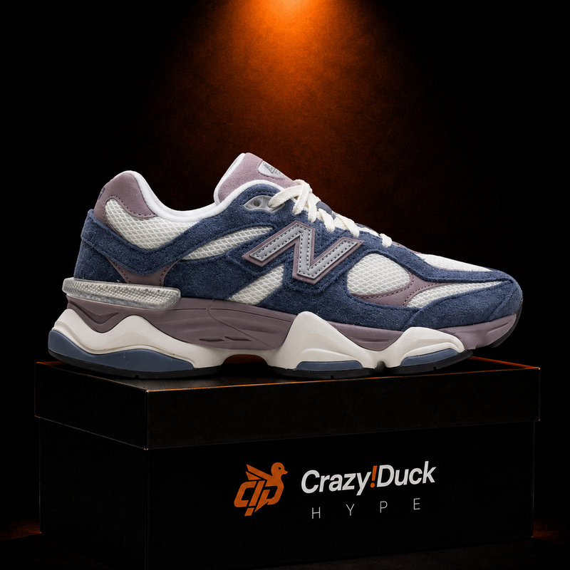 New Balance 9060 Navy Ice Wine con empaque — Crazy!Duck Hype