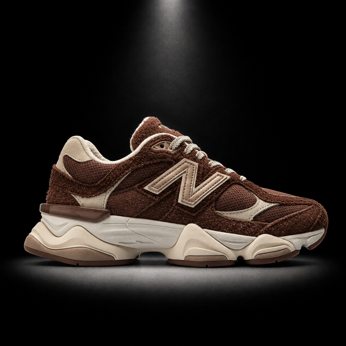 New Balance 9060 Rich Oak, vista lateral — Crazy!Duck Hype