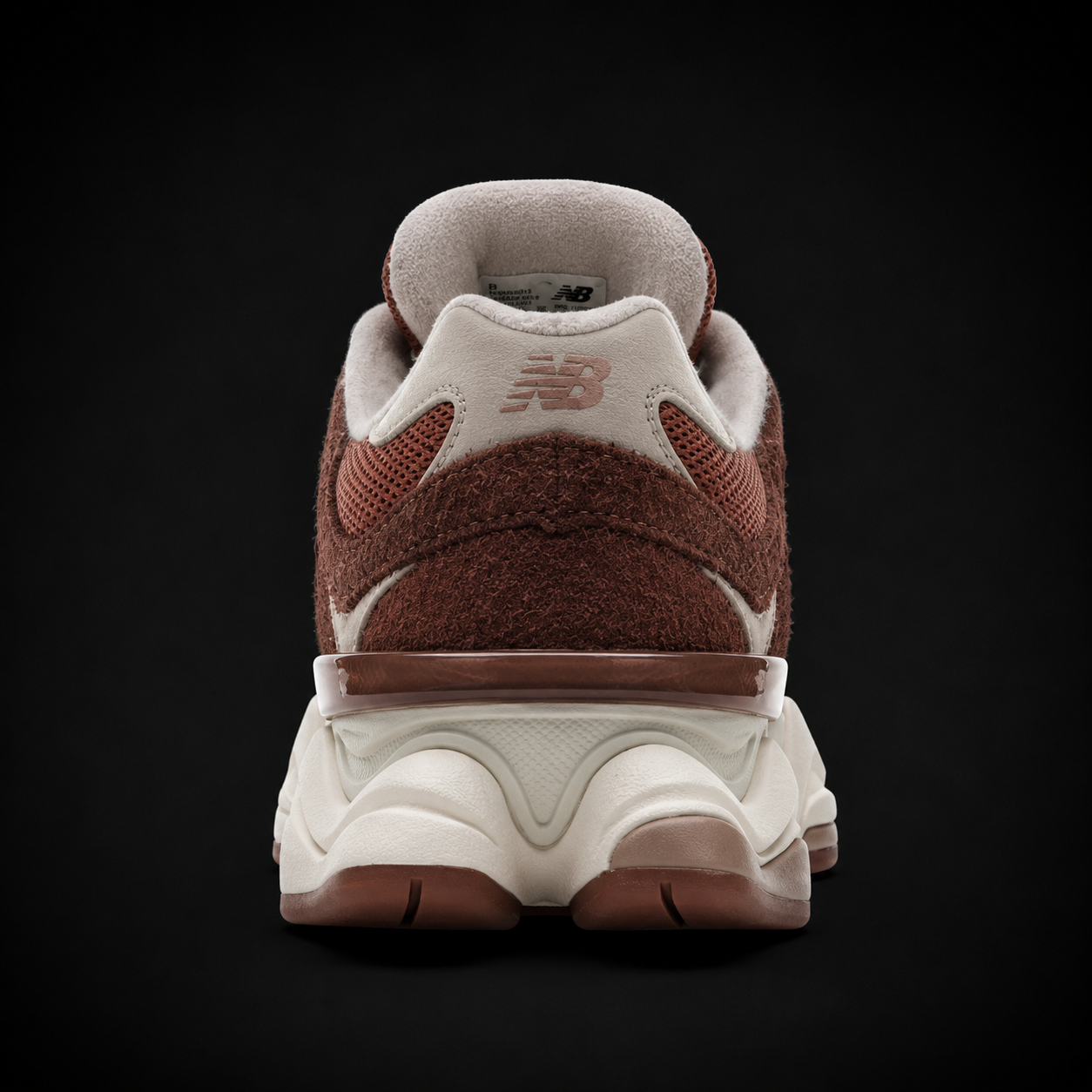 New Balance 9060 Rich Oak, vista trasera — Crazy!Duck Hype