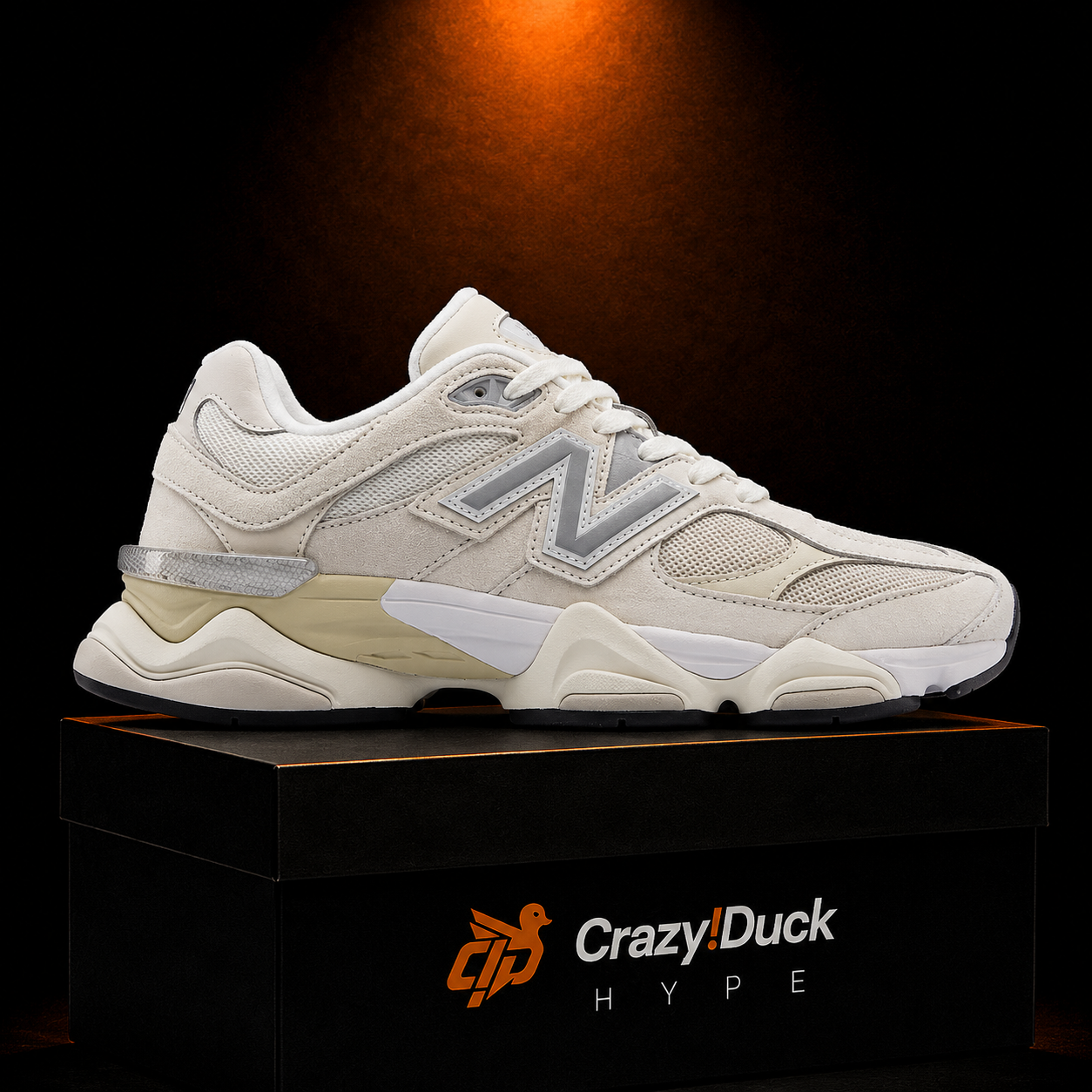 New Balance 9060 Sea Salt Moonbeam con empaque — Crazy!Duck Hype