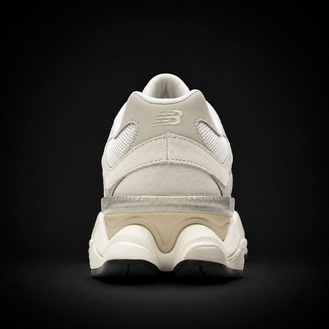 New Balance 9060 Sea Salt Moonbeam, vista trasera — Crazy!Duck Hype