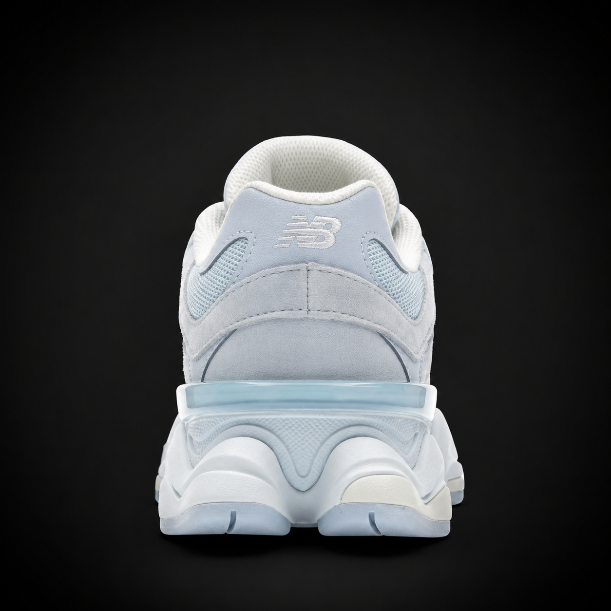 New Balance 9060 Sea Salt Oxford Blue, vista trasera — Crazy!Duck Hype